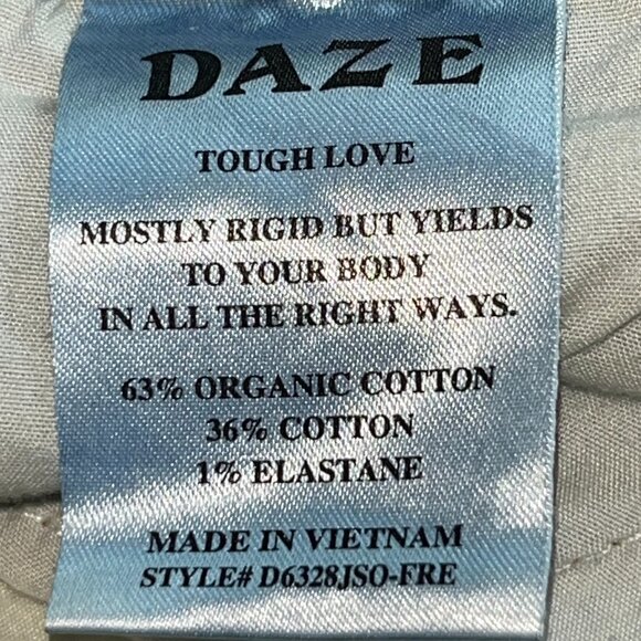 DAZE TOUGH LOVE DOUBLE CUT PEEK-A-POO WAISTBAND BLUE DENIM JEANS - SIZE 25 - Picture 13 of 14